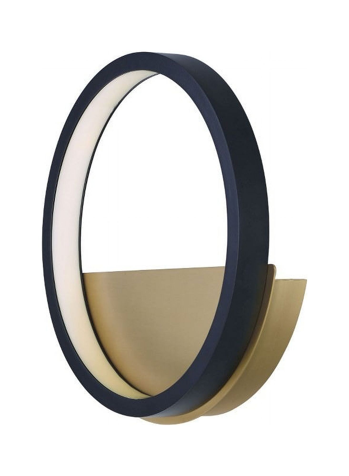 11.75'' Hoopla Dimmable LED Wall Sconce in Black and Gold