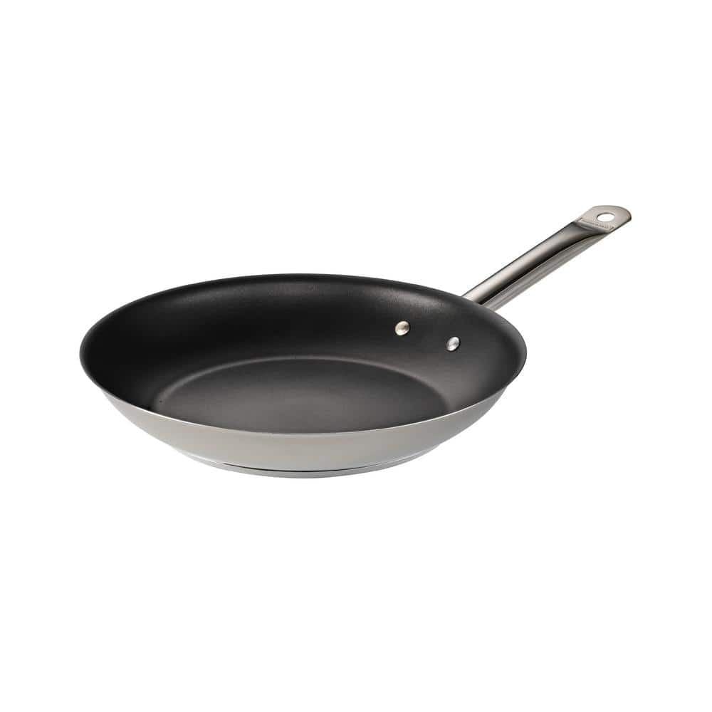 12-Inch Stainless Steel Nonstick Tri-Ply Fry Pan