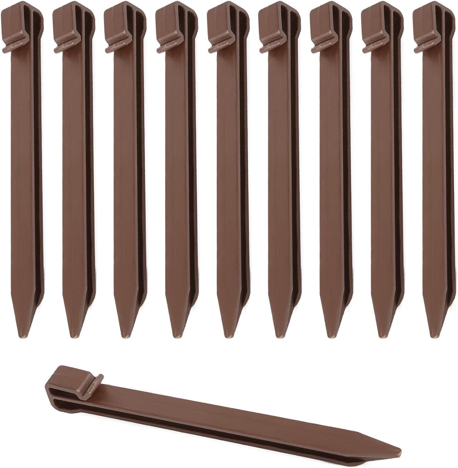 12-Pack Brown Plastic Landscape Edging Spikes