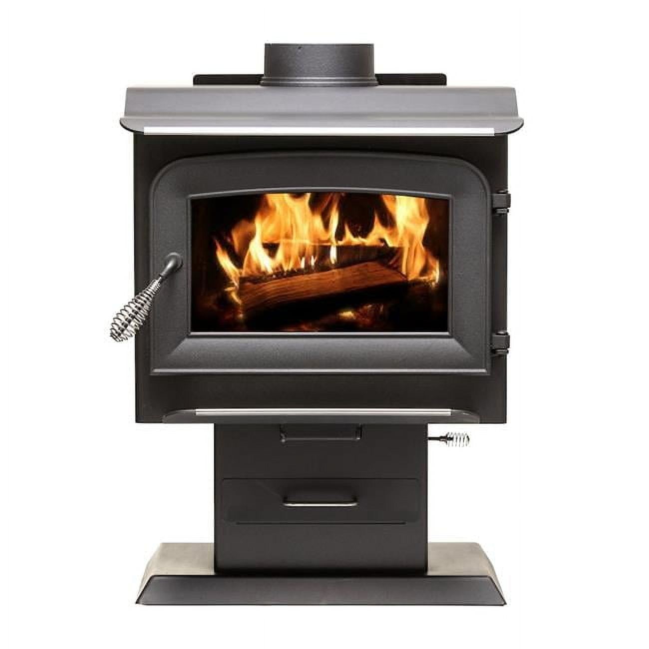 Ashley Hearth 1200 Sq Ft Metallic Black Plate Steel Wood Stove