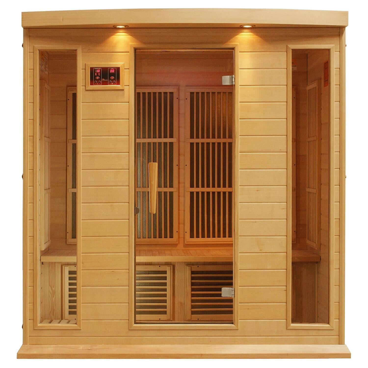 Natural Canadian Hemlock 4-Person Infrared Sauna