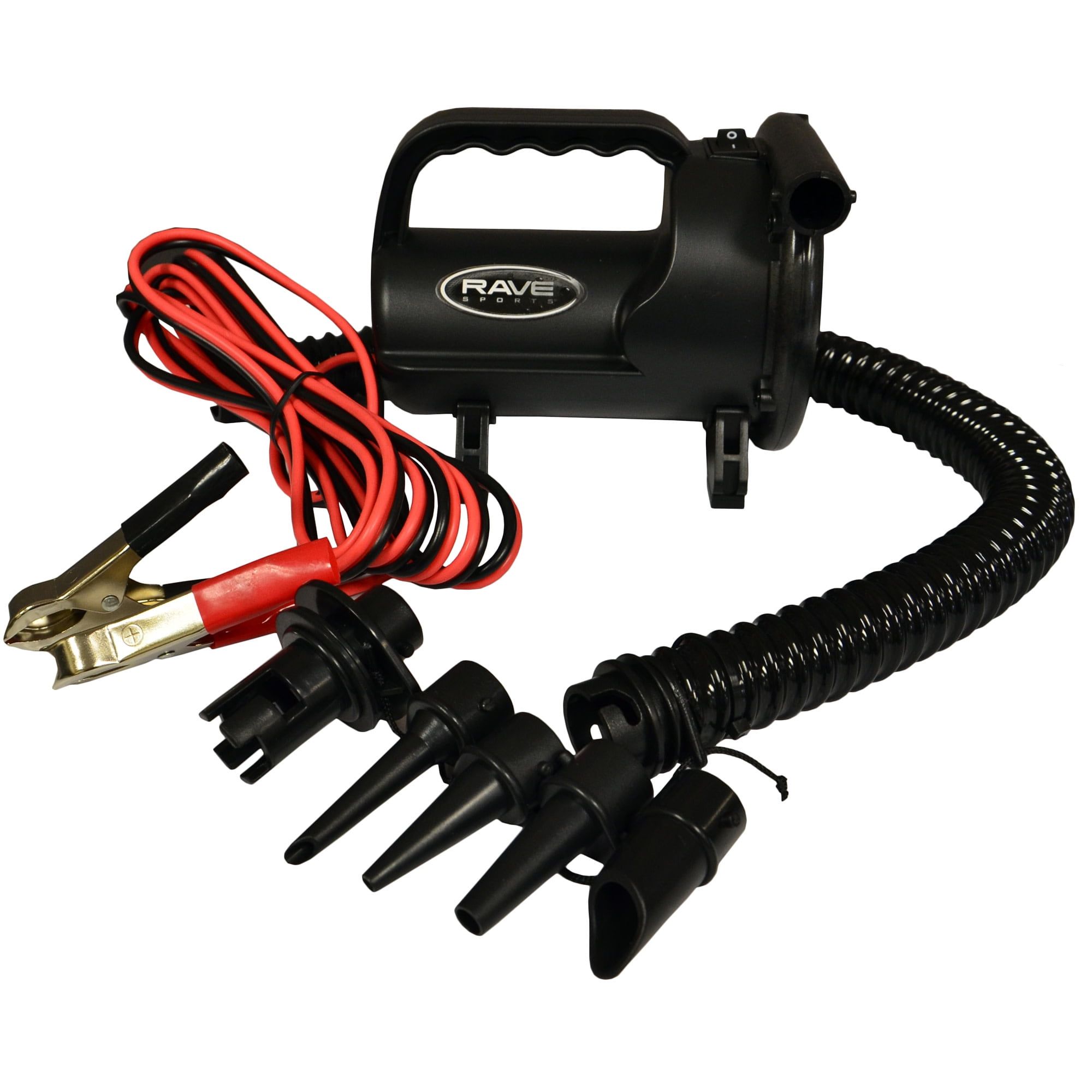 12V Black High Pressure Inflator/Deflator with Alligator Clips