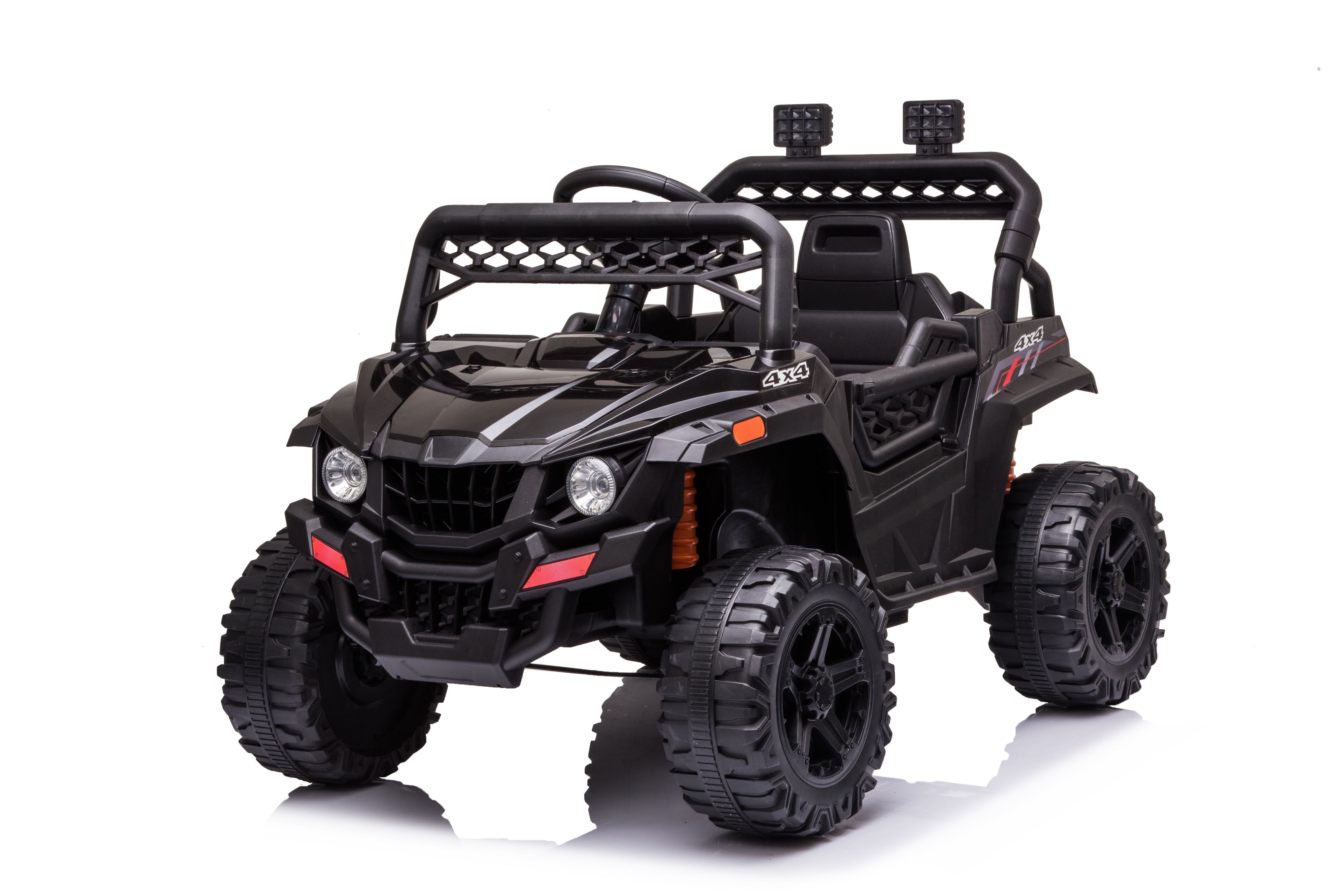 Black 12V Kids Ride-On SUV with Remote Control and LED Lights