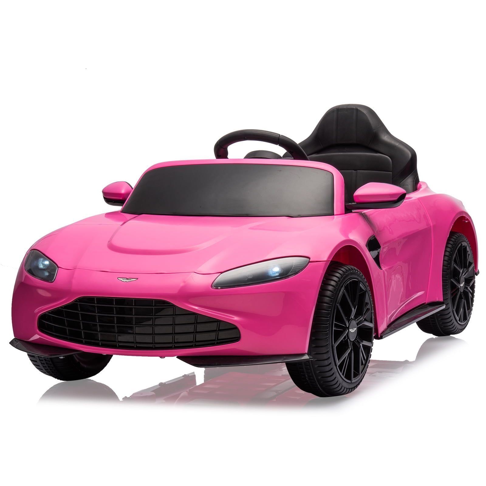 Pink 12V Licensed Aston Martin Ride-On Car with Remote Control