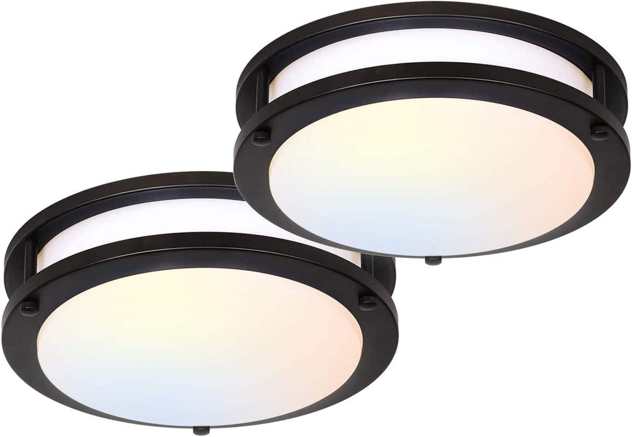 13 Inch Brushed Nickel LED Flush Mount Ceiling Light Fixture