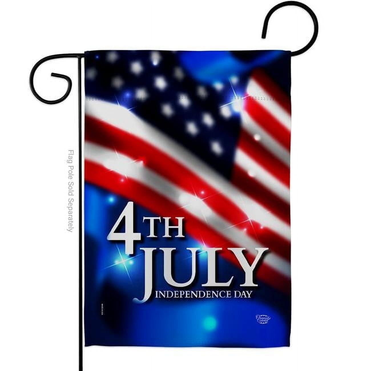 13 x 18.5 in. Patriotic Double-Sided July 4th Garden Flag