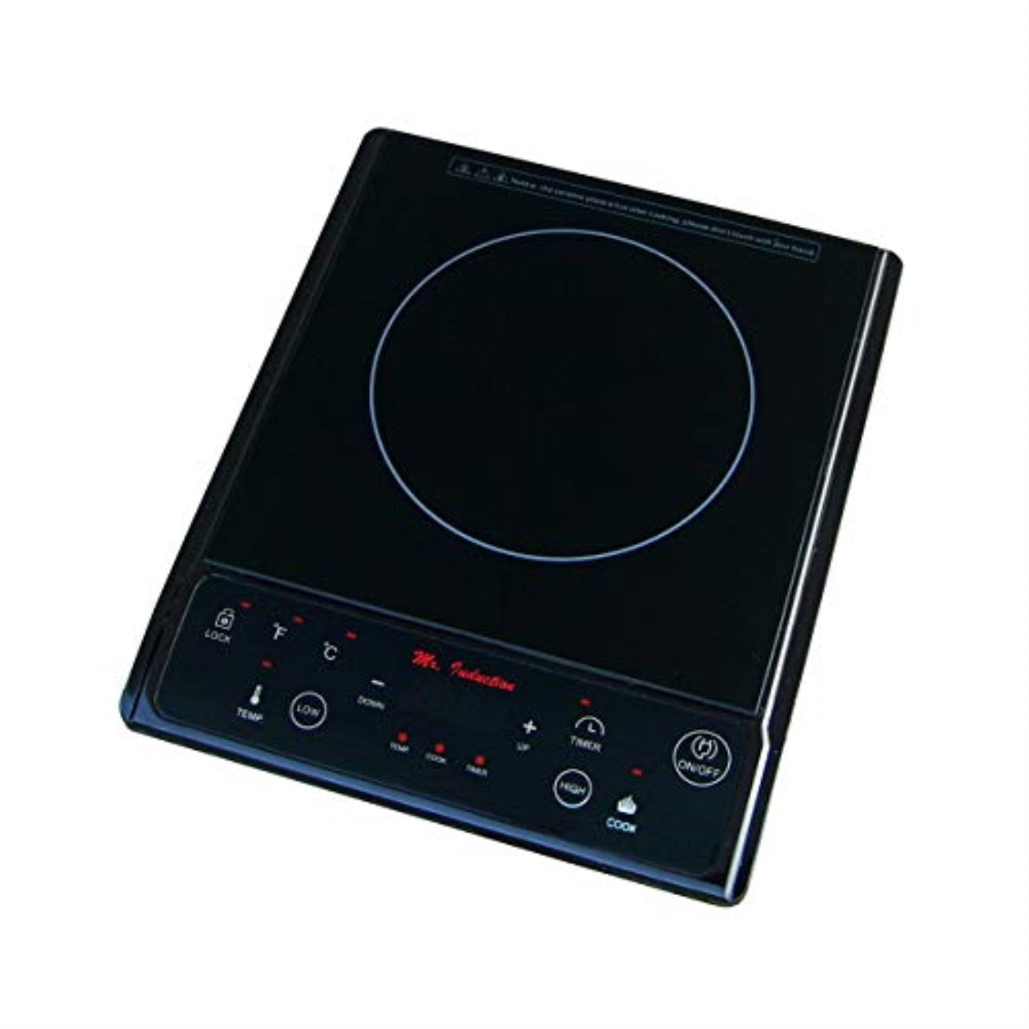 Black 11-Inch Electric Induction Cooktop with Touch Control