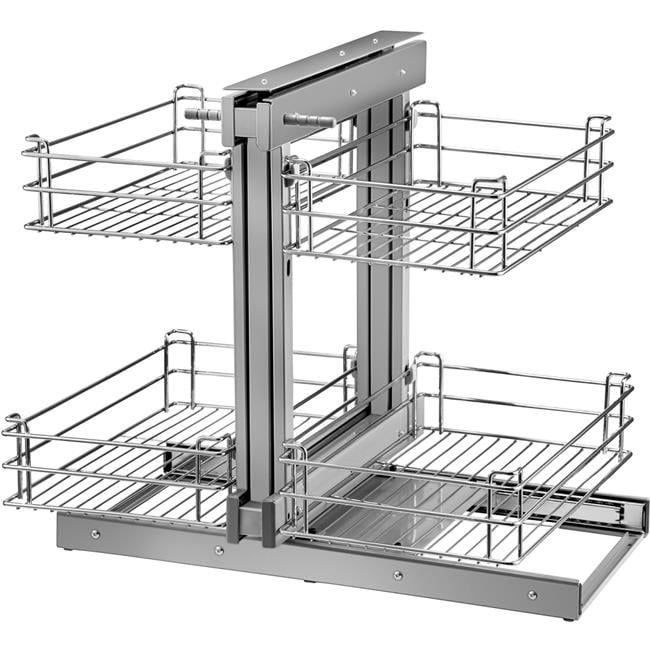 15.7 Inch Chrome Pull Out Blind Corner Cabinet Organizer