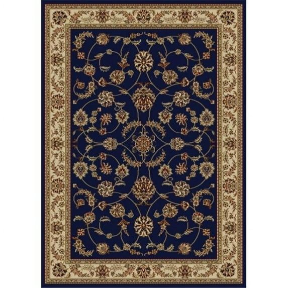 Como Navy Blue Traditional Rectangular Area Rug 2x8