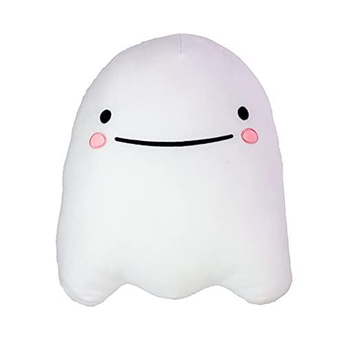 16 Inch White Polyester Ghost Plush Pillow