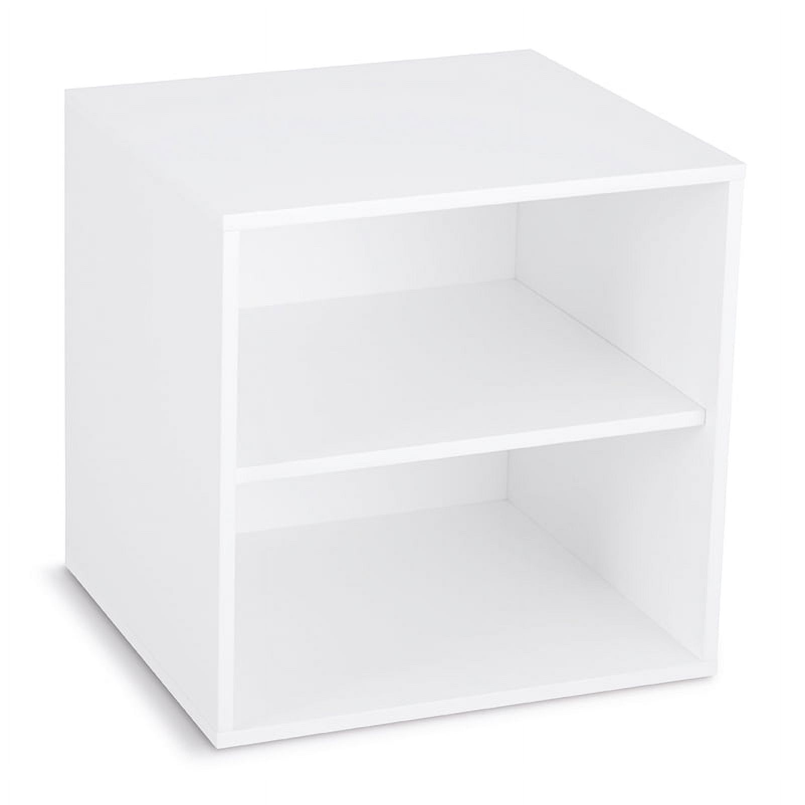 Simply Tidy 16" White MDF Modular Cube with Adjustable Shelf