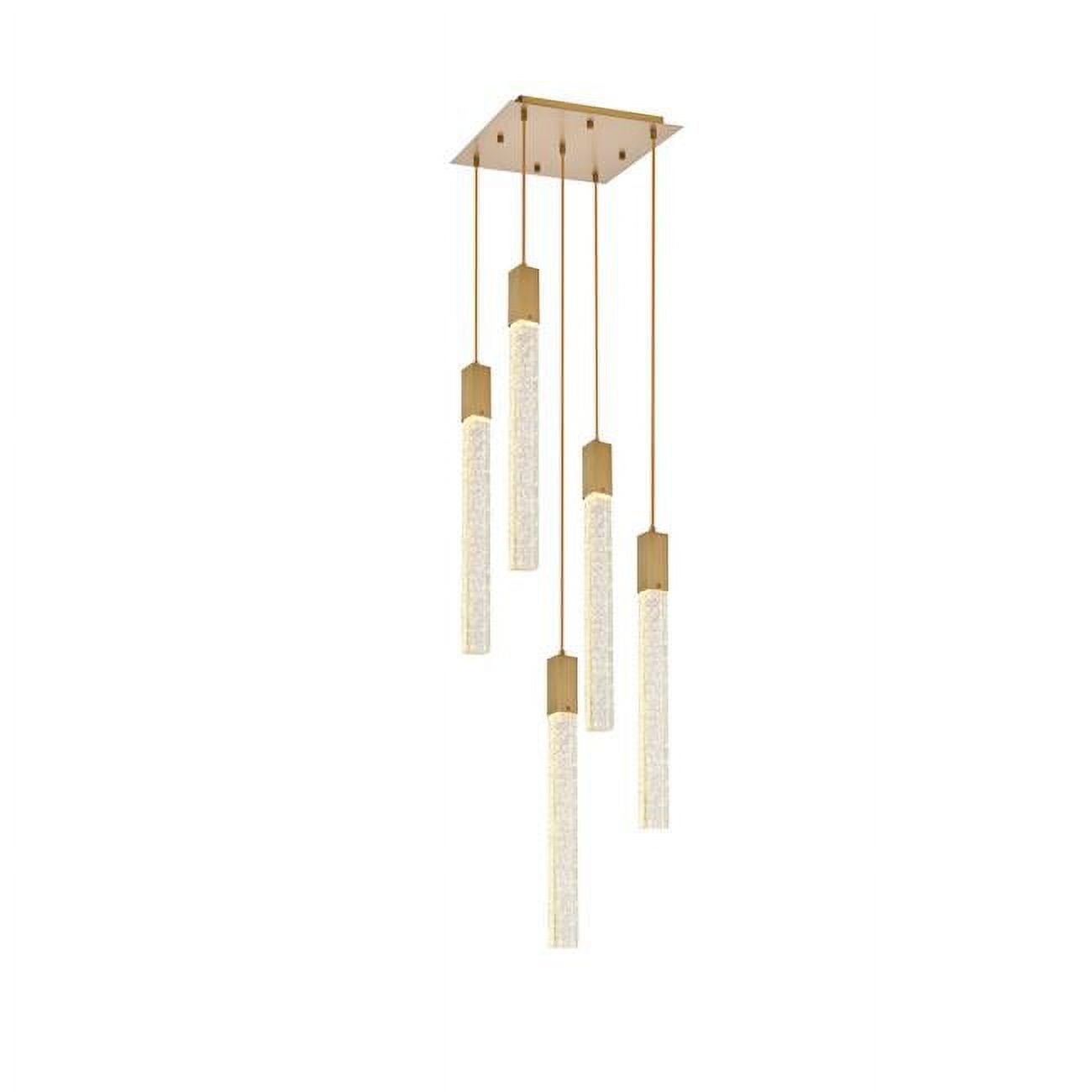 Weston Satin Gold 16-Light Crystal Pendant