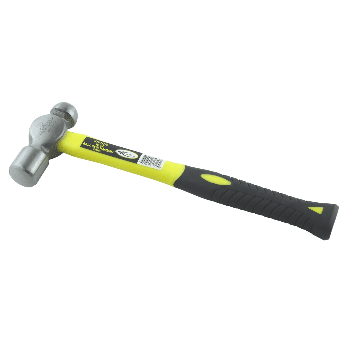 16 oz. Ball Peen Hammer with Steel Head and Fiberglass Handle