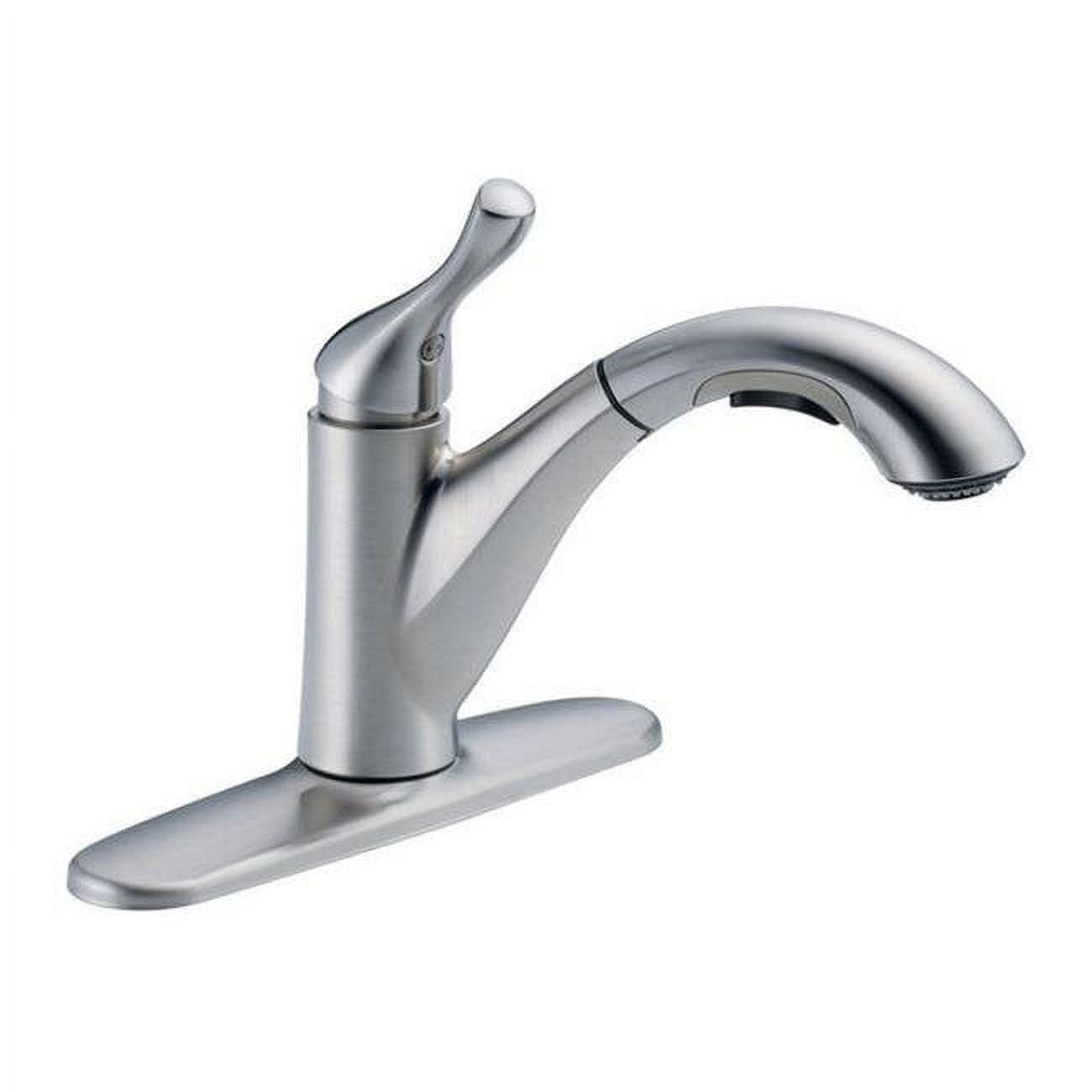 Stainless Steel Single Handle Pull-Out Kitchen Faucet