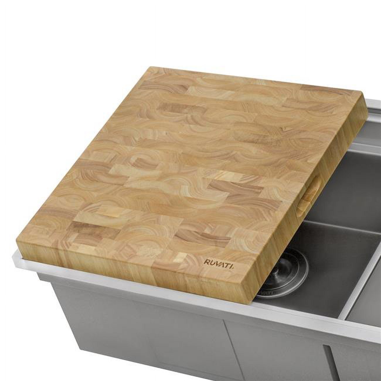 Ruvati 24" Square End-Grain Oak Butcher Block