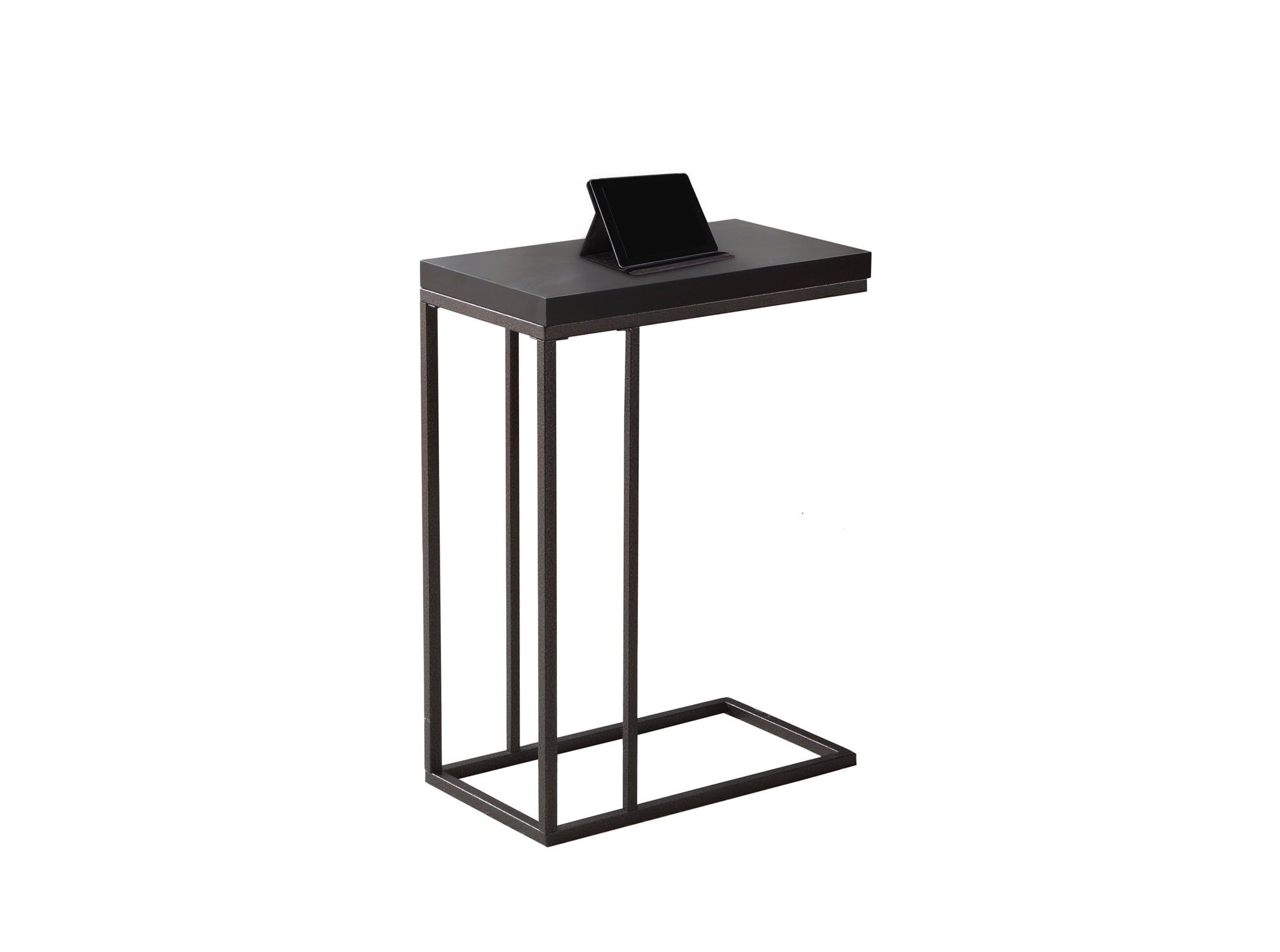 Cappuccino Particle Board and Metal Luxe Accent Table