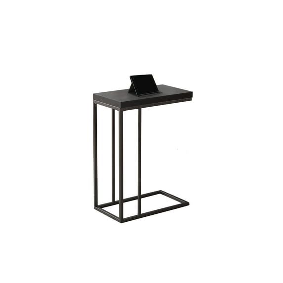 Cappuccino Particle Board and Metal Luxe Accent Table