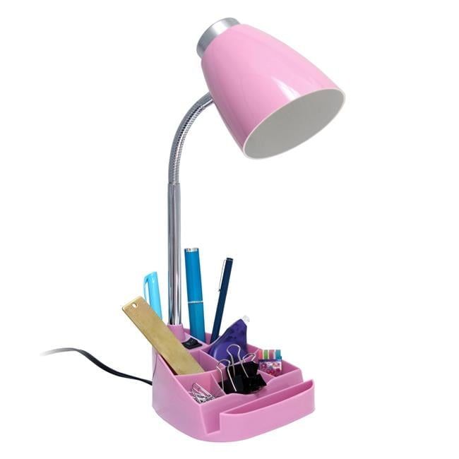 18.5" Pink Adjustable Plastic Task Light with Dome Shade