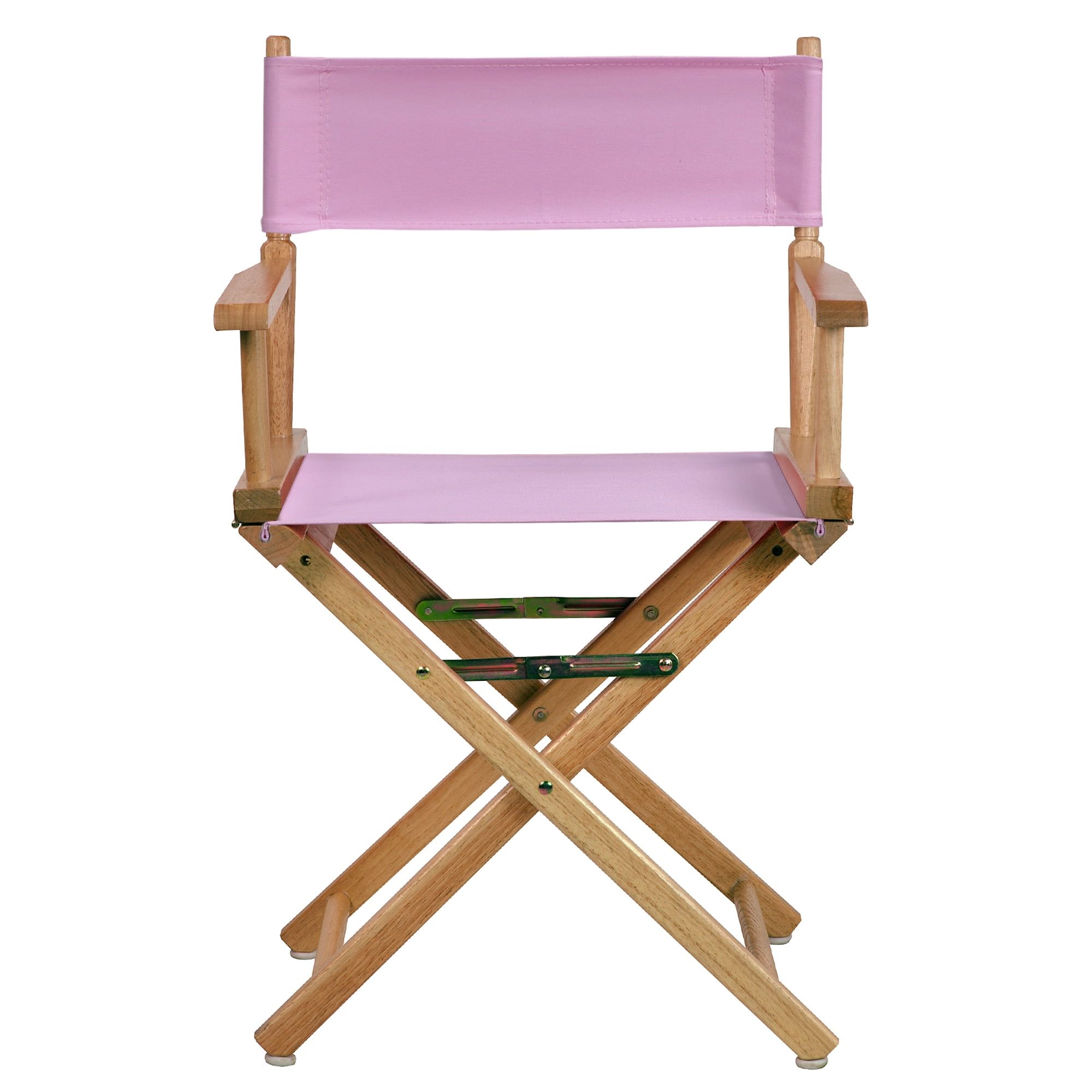 Classic 33.75" Natural Wood Director's Chair with Pink Canvas