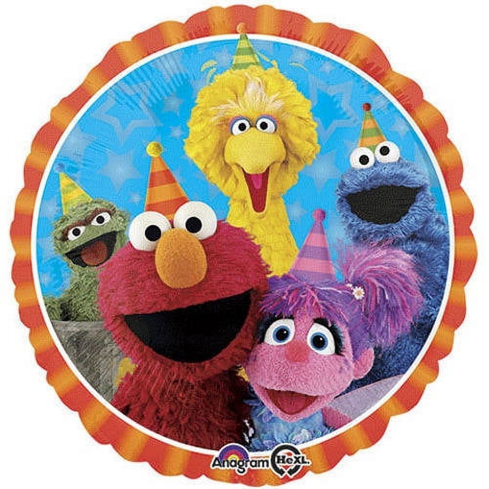 18-Inch Multicolor Sesame Street Foil Balloon