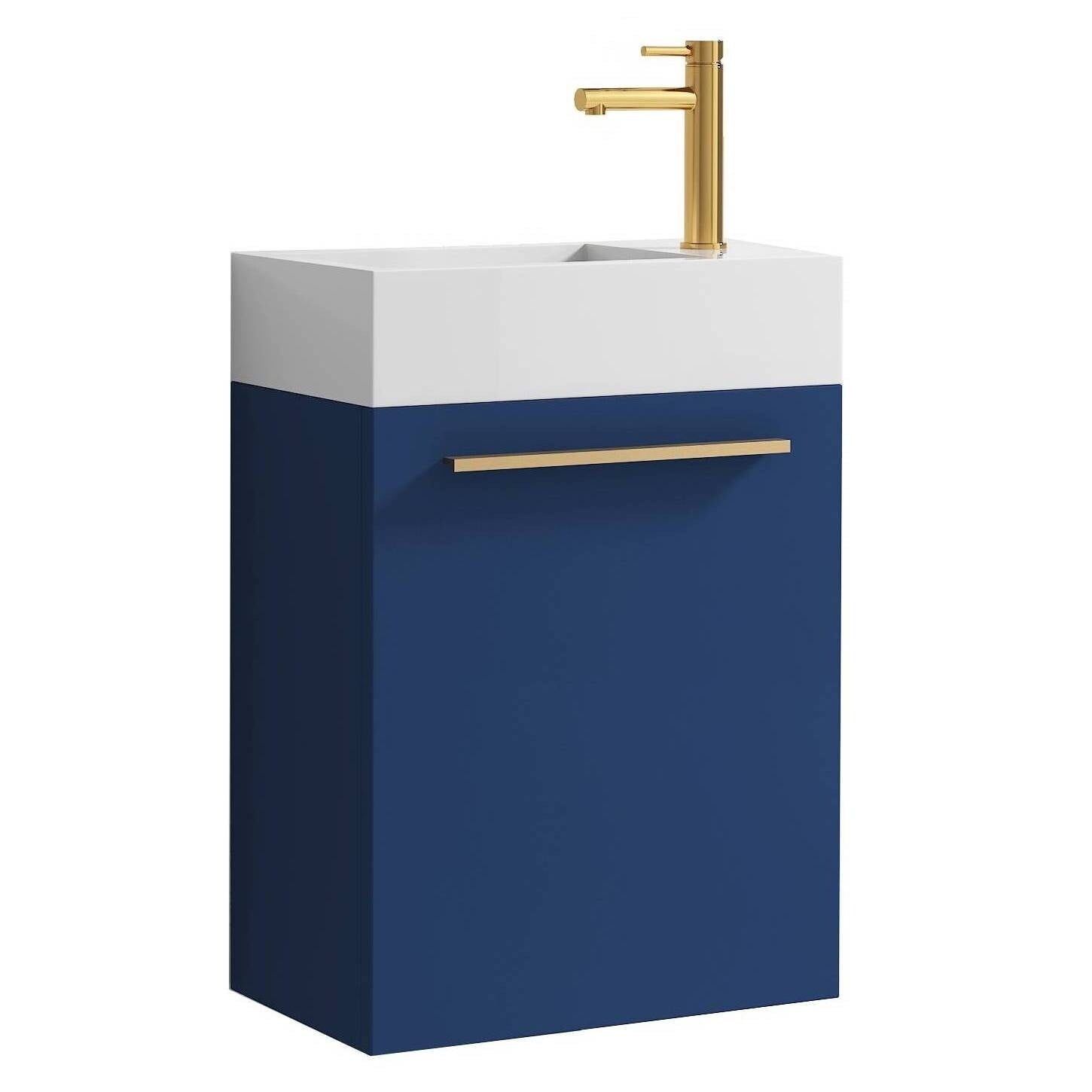 Navy Blue 18 Inch Vanity with Acrylic Sink