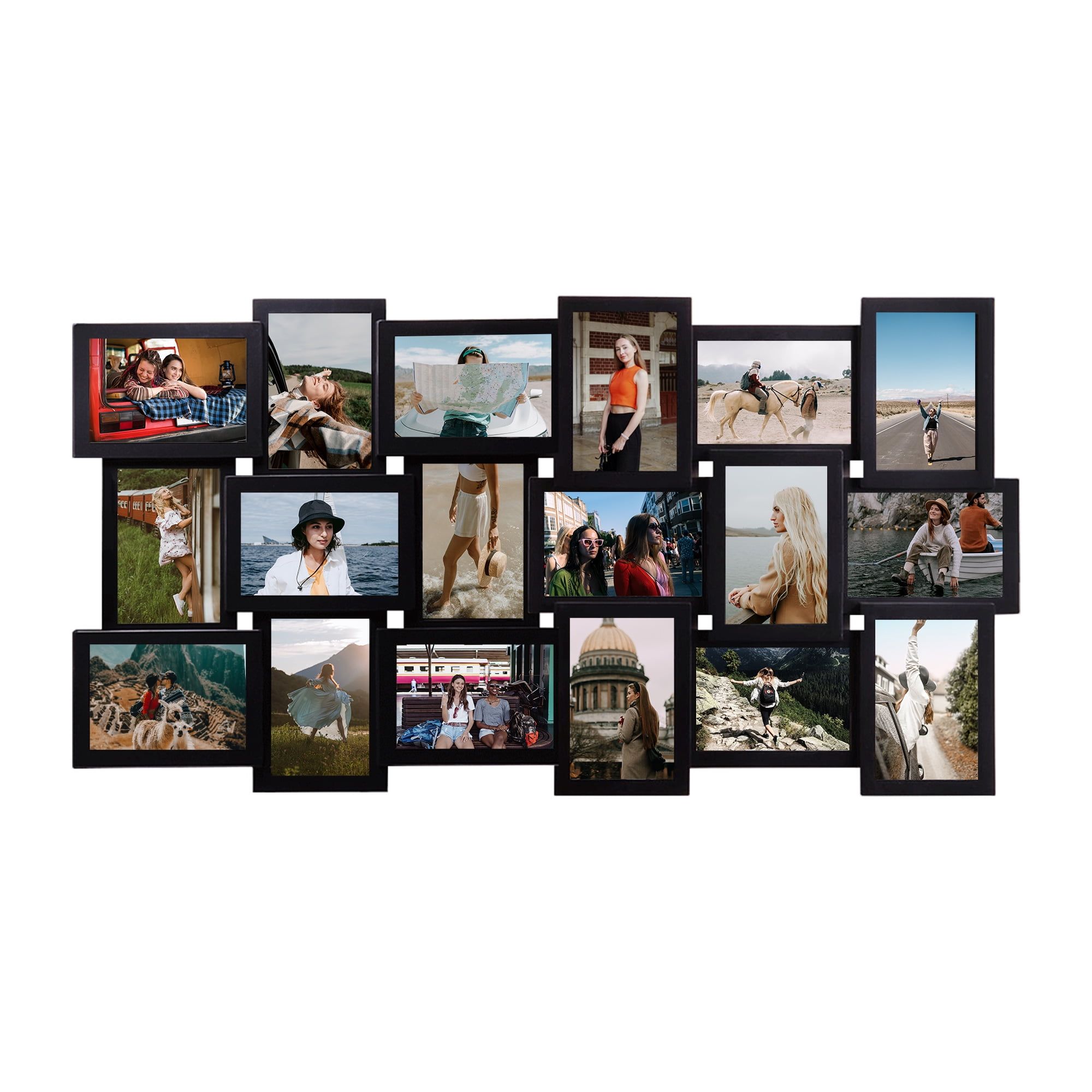 Classic Black 18-Opening 4x6 Wall Photo Frame Collage