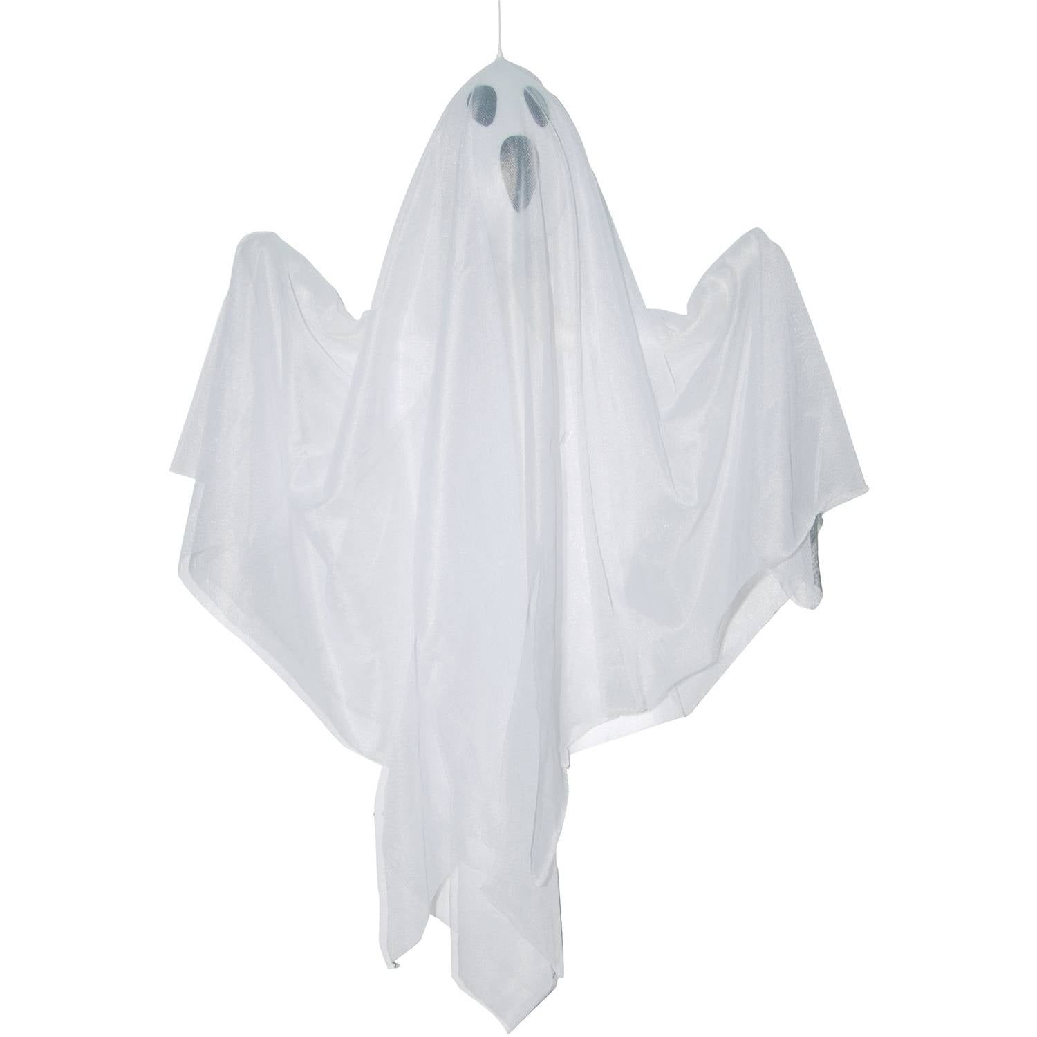 18-Inch White Hanging Ghost Halloween Decoration