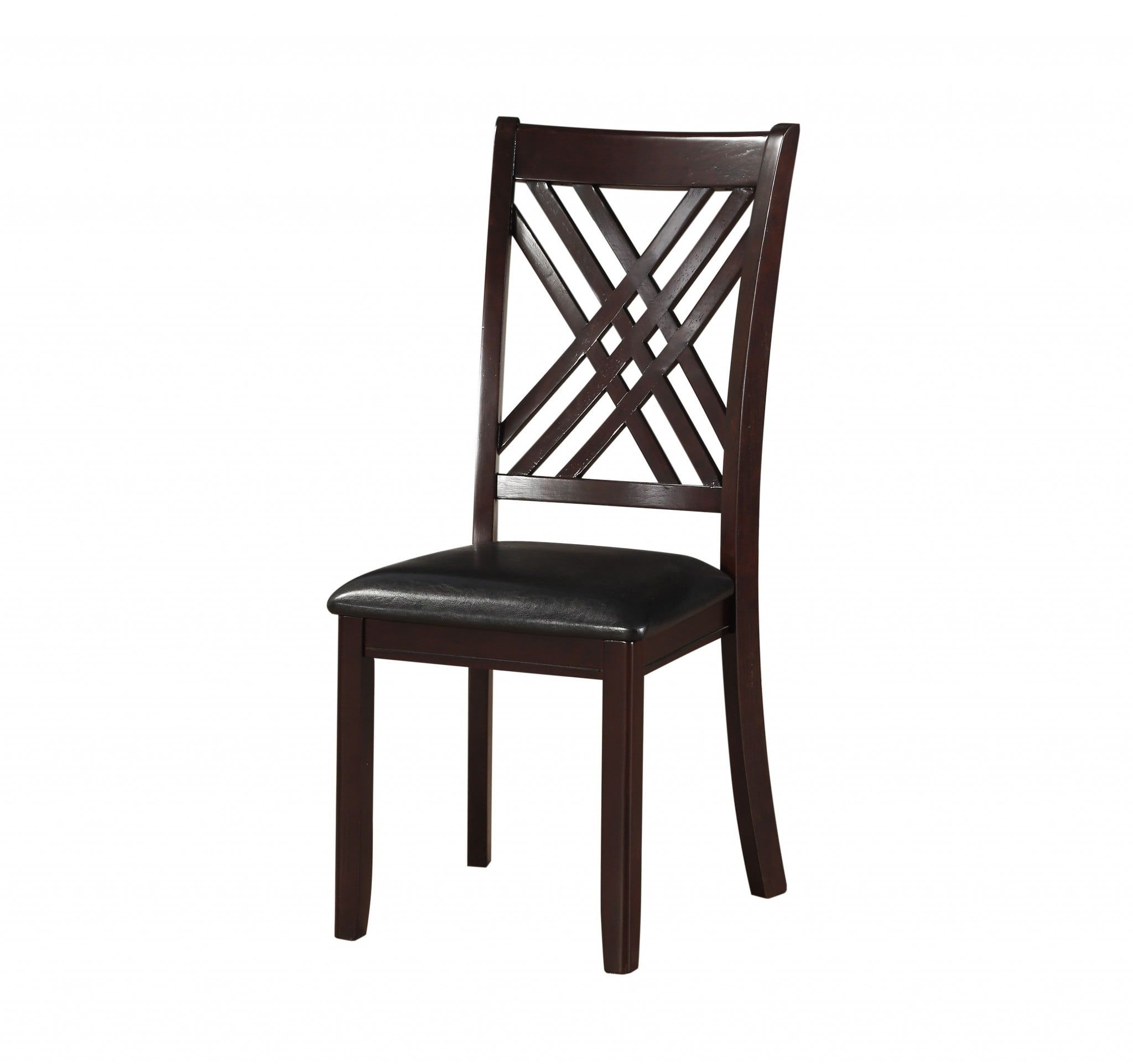 Amelia Black Wood Cross Back Side Chair