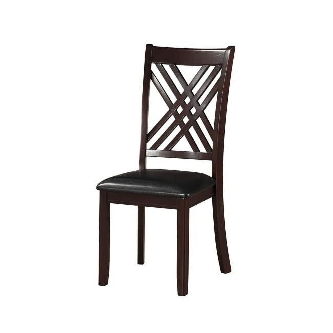 Amelia Black Wood Cross Back Side Chair