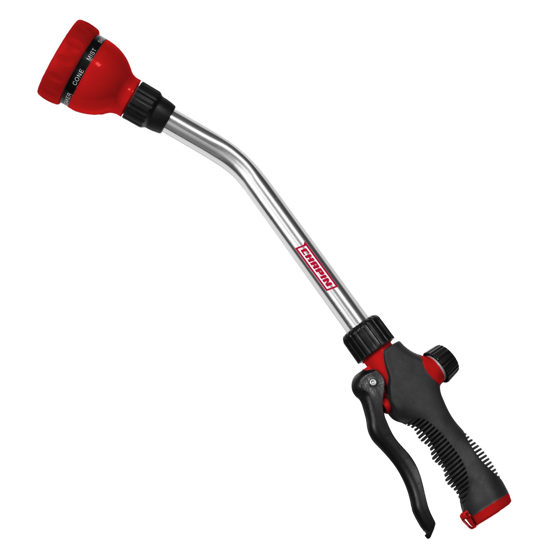 18-inch Black and Red Adjustable Spray Pattern Watering Wand