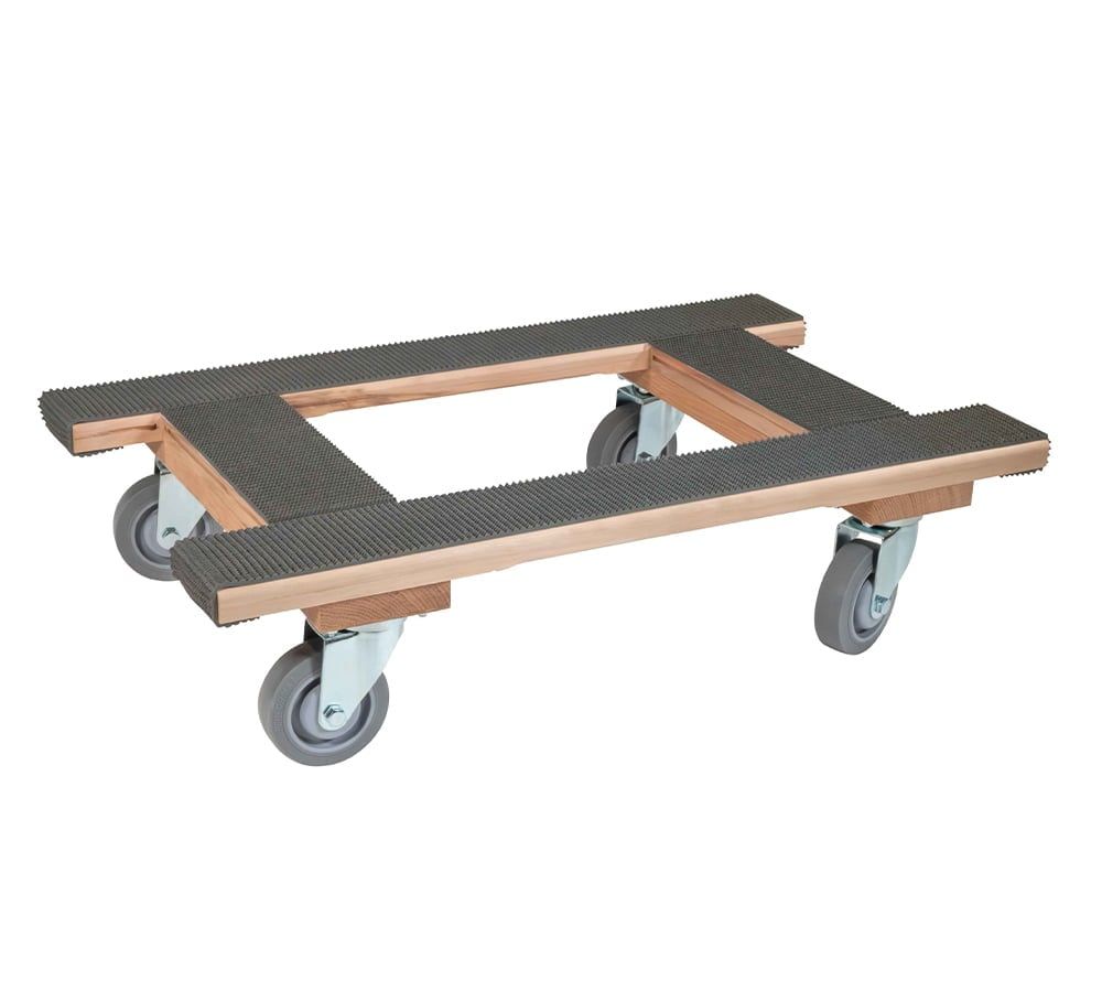 18"x30" H-Frame Hardwood Moving Dolly with Non-Marking Wheels