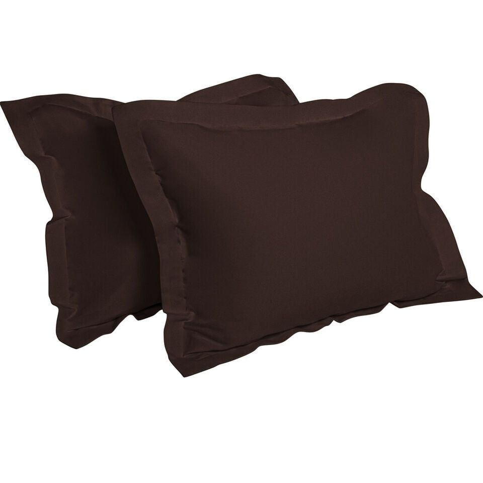 Chocolate Brown Microfiber Standard Pillow Shams Set of 2