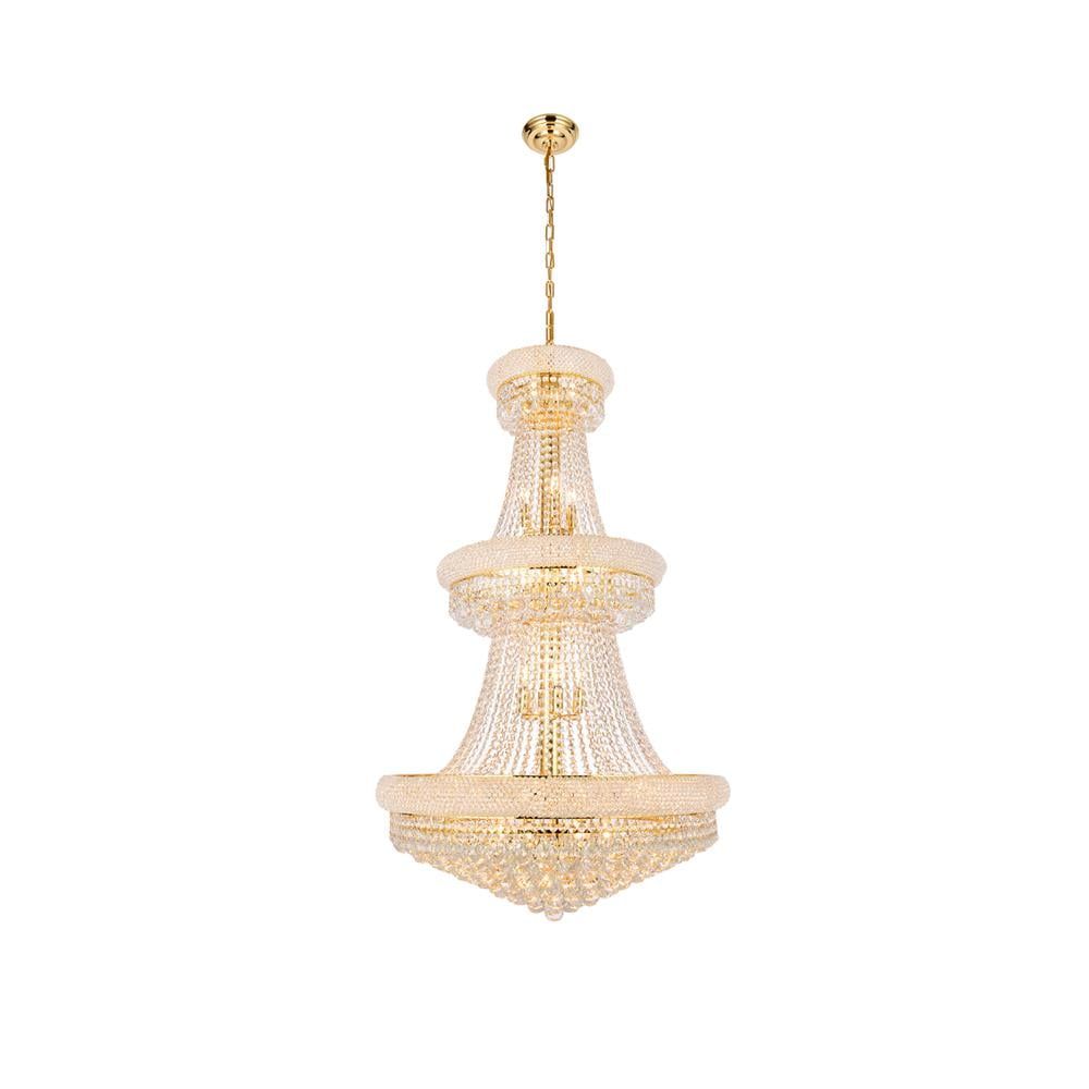 Primo 32-Light Gold Chandelier with Clear Royal Cut Crystals