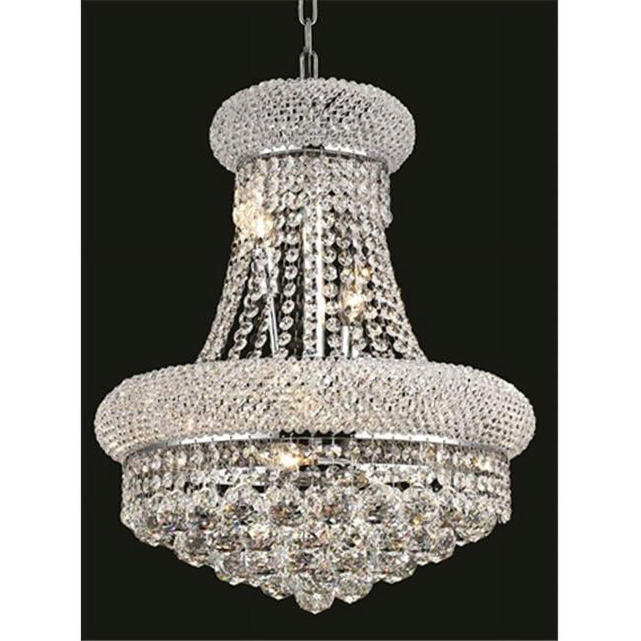 Primo Chrome 16" Transitional Crystal Pendant Light