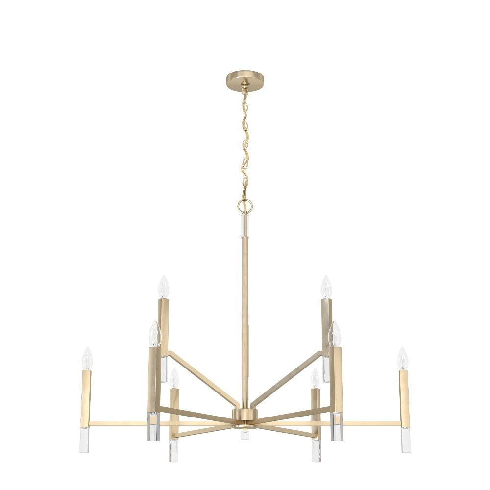 Alturas Gold Crystal 9-Light Modern Tiered Chandelier