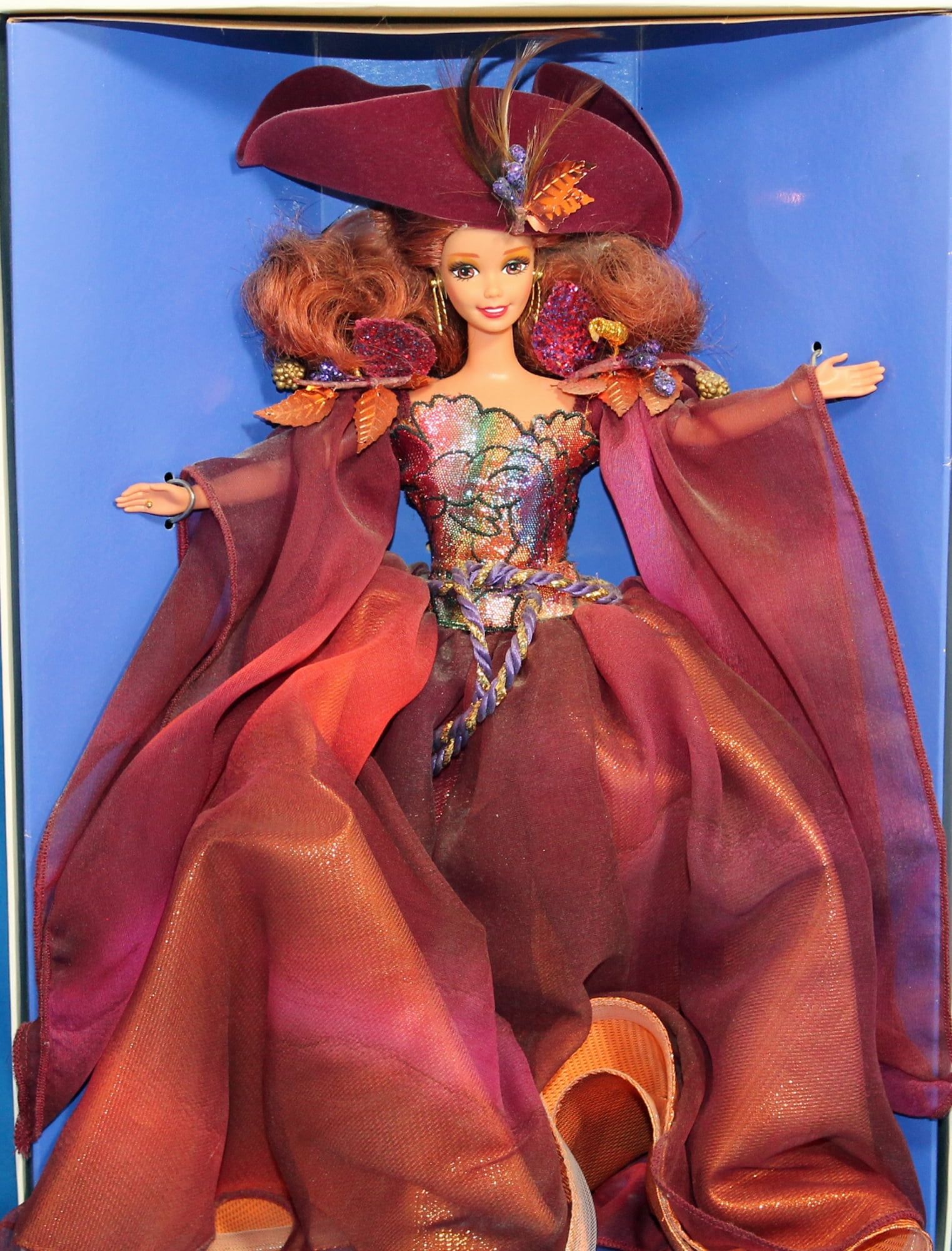 Autumn Glory Barbie Doll with Auburn Chiffon Gown