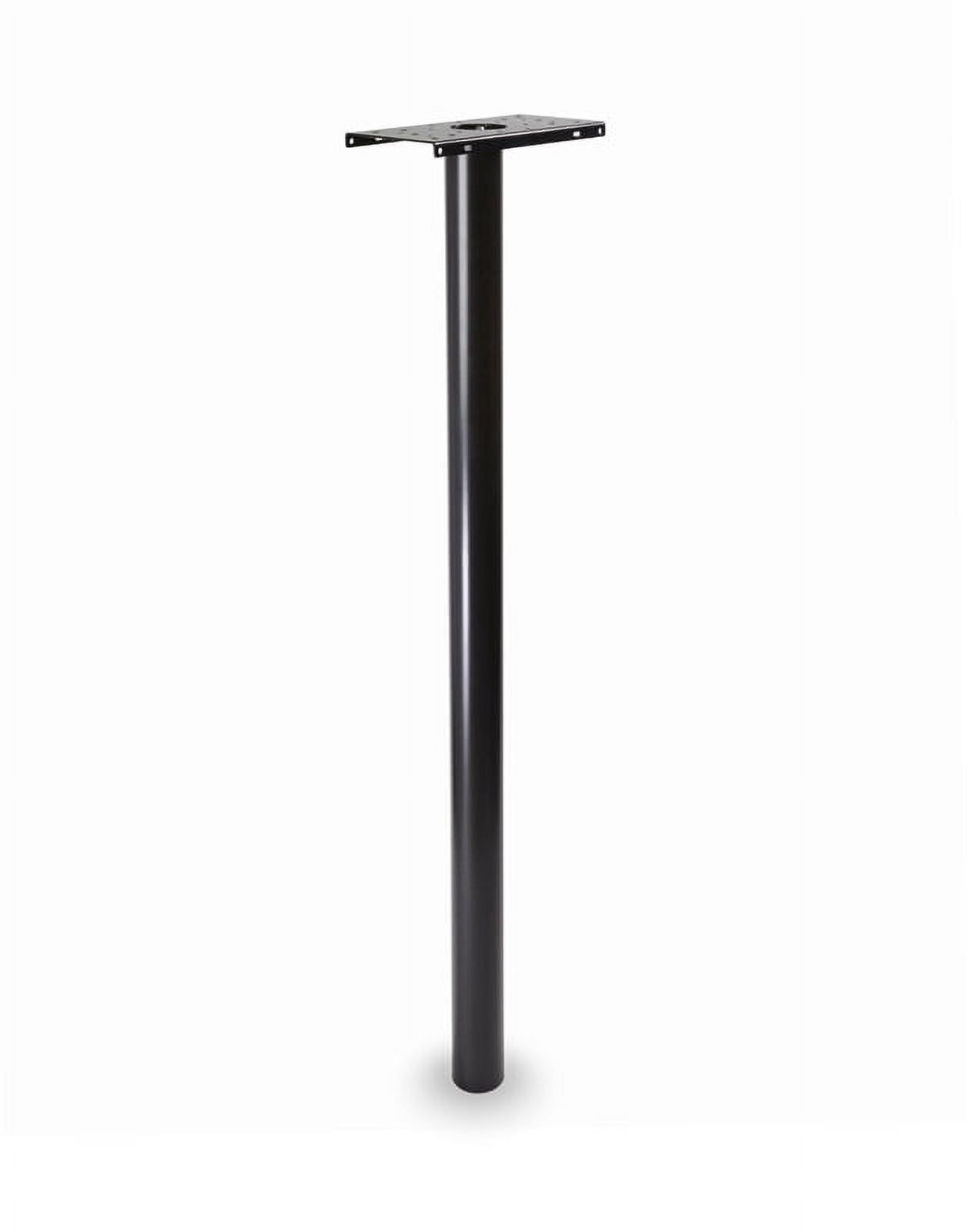 Pacifica 53.5" Black Powder Coated Steel Mailbox Post