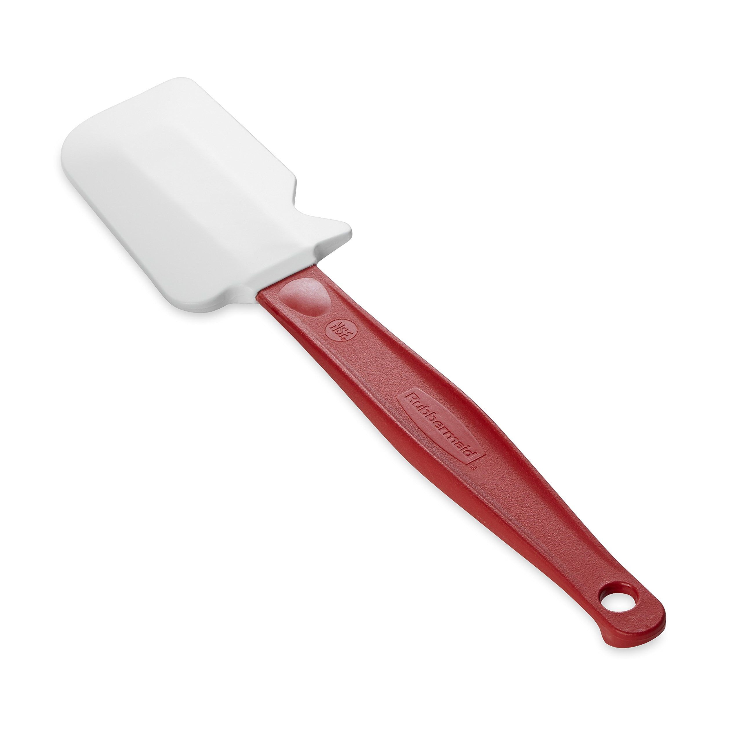 9.5" Red and White High-Heat Silicone Spatula