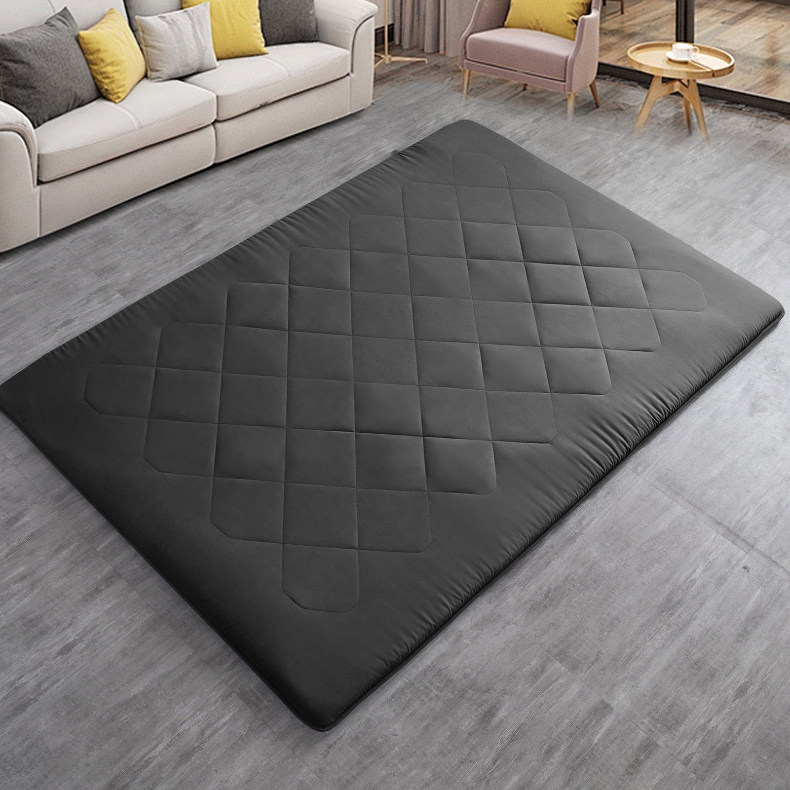 Twin Black Memory Foam Futon Mattress Pad