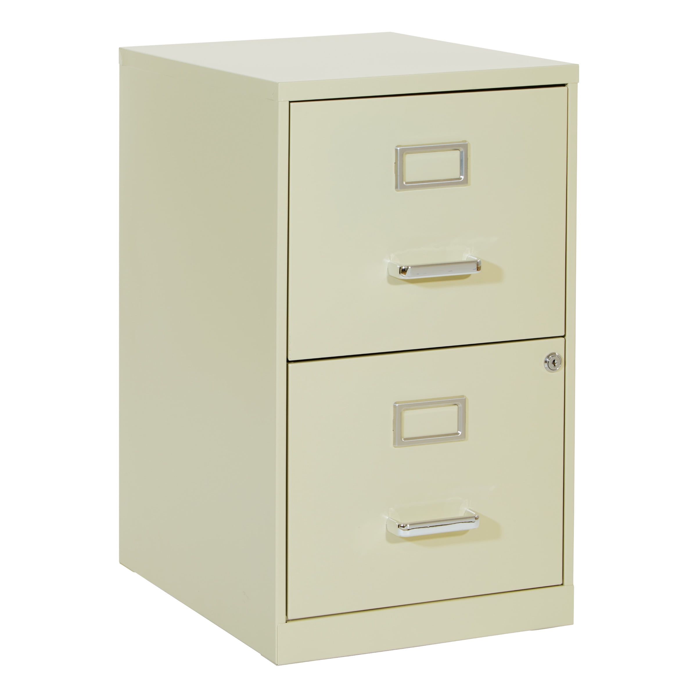 Tan Vertical 2-Drawer Lockable Metal File Cabinet