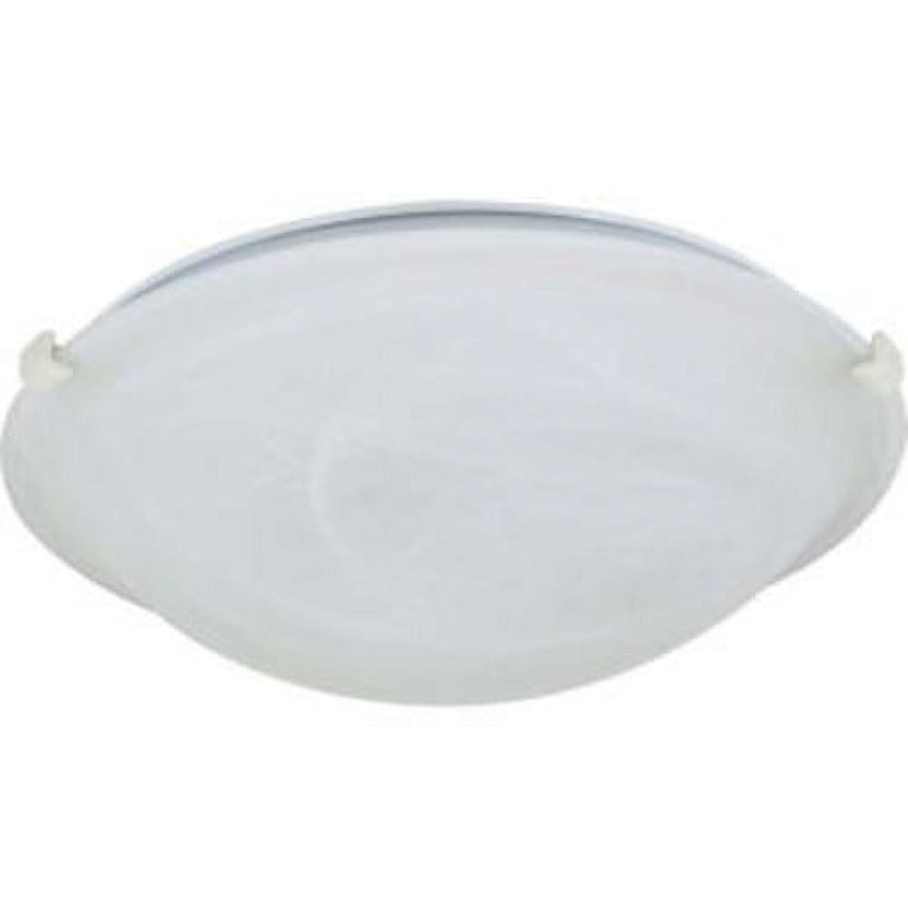 Textured White Alabaster Glass 17" Flush Mount Light