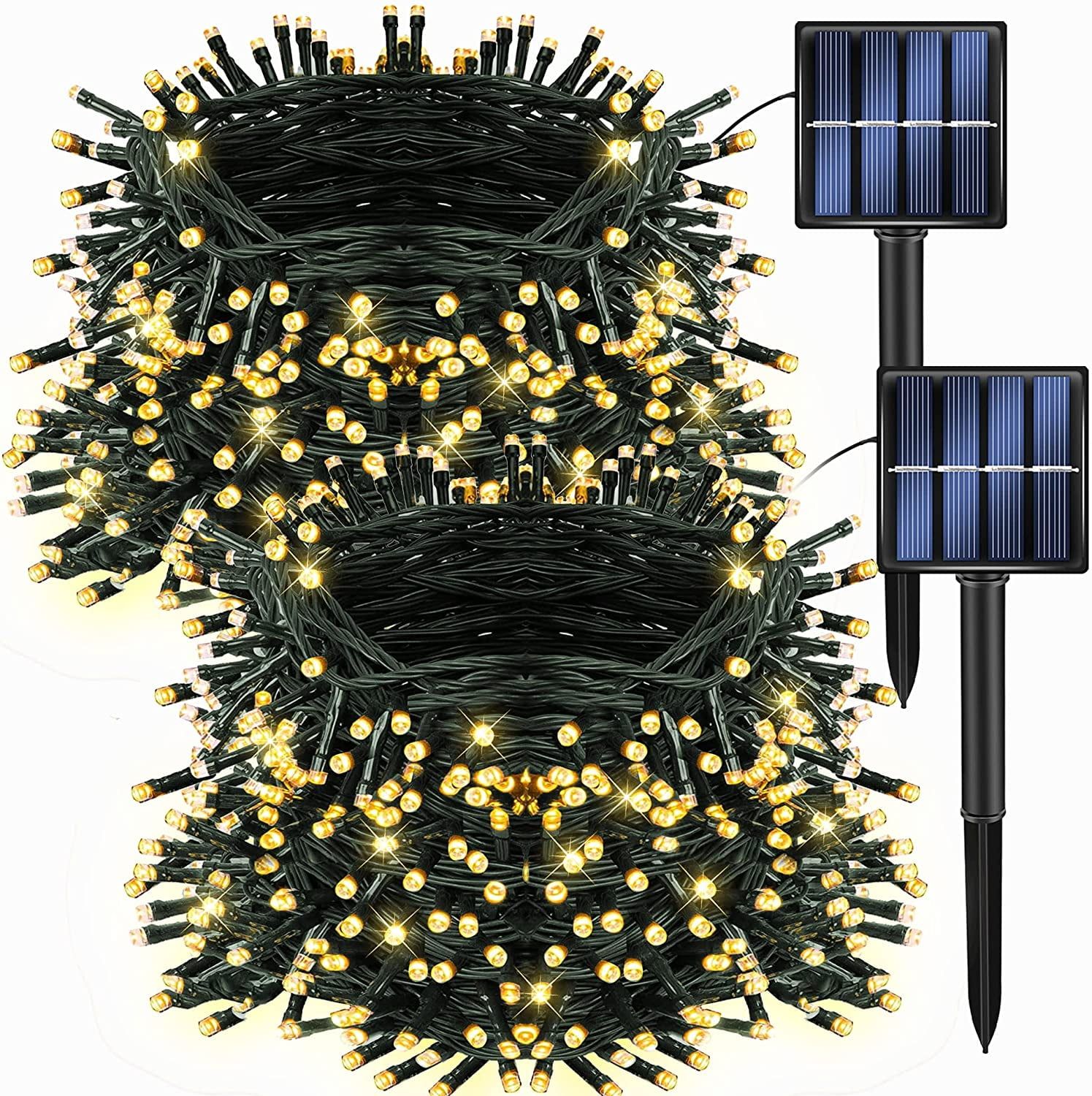 Warm White Solar Powered Outdoor LED Fairy String Lights