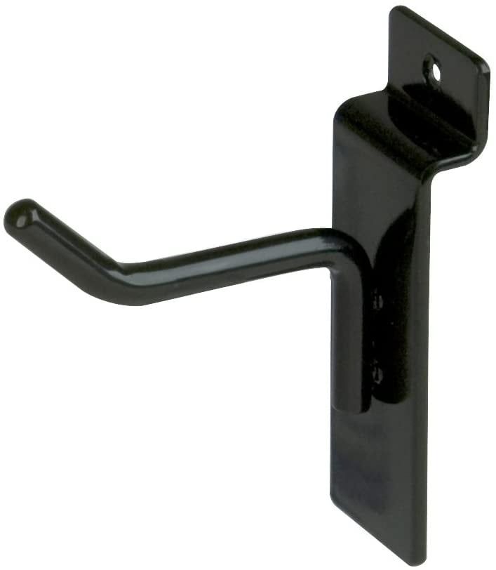 2" Black Metal Slatwall Hooks Pack of 50