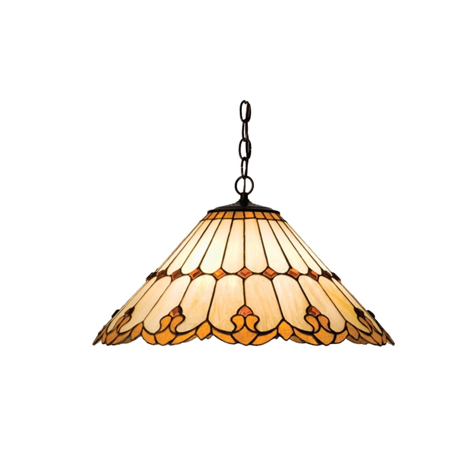 Amber Glow 20" Wide Nouveau Cone Pendant in Mahogany Bronze