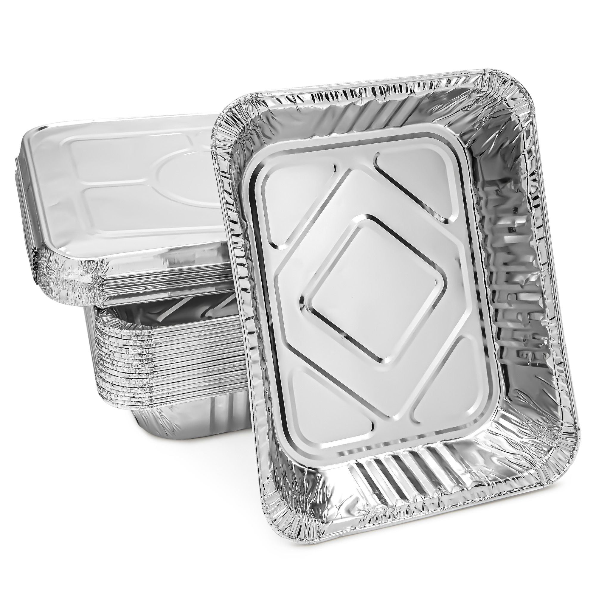 20 Pack Half Size Aluminum Pans with Lids for Baking and Catering