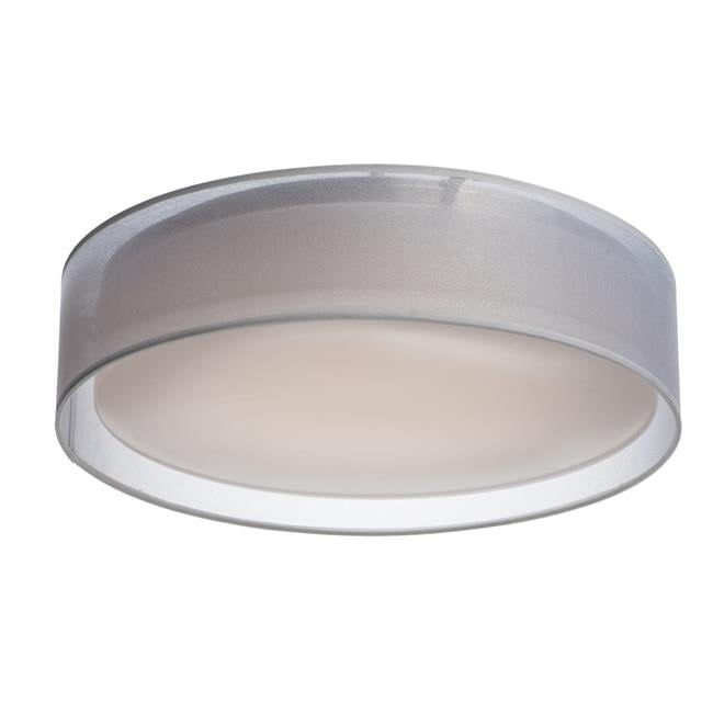 20'' White Organza LED Drum Flush Mount Ceiling Light