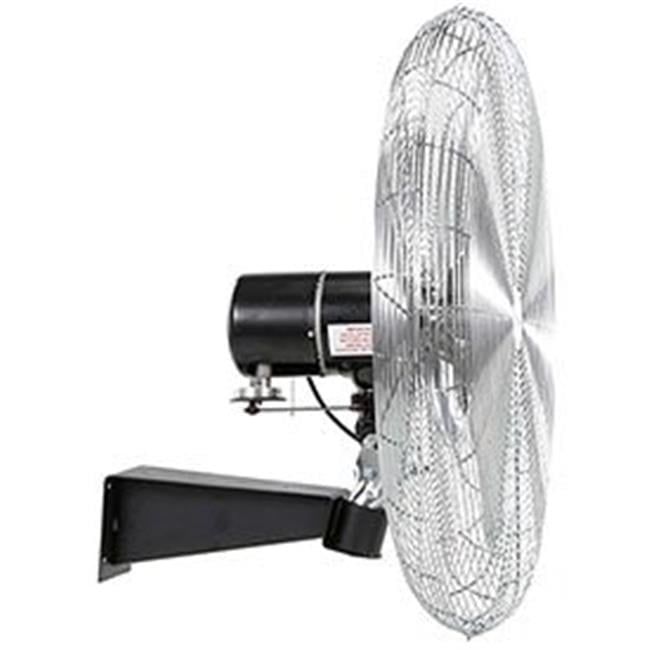 25" Gray and Black Aluminum Wall Mount Oscillating Fan