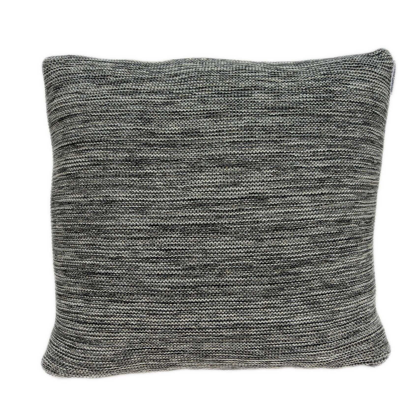 Transitional Heather Gray 20" Cotton Accent Pillow Set