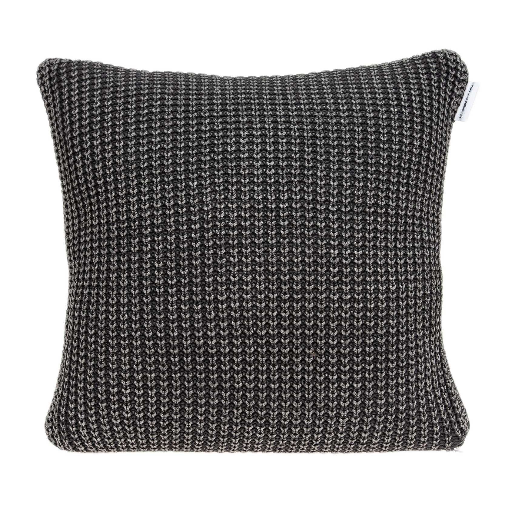 20" Charcoal Cotton Square Pillow with Poly Insert