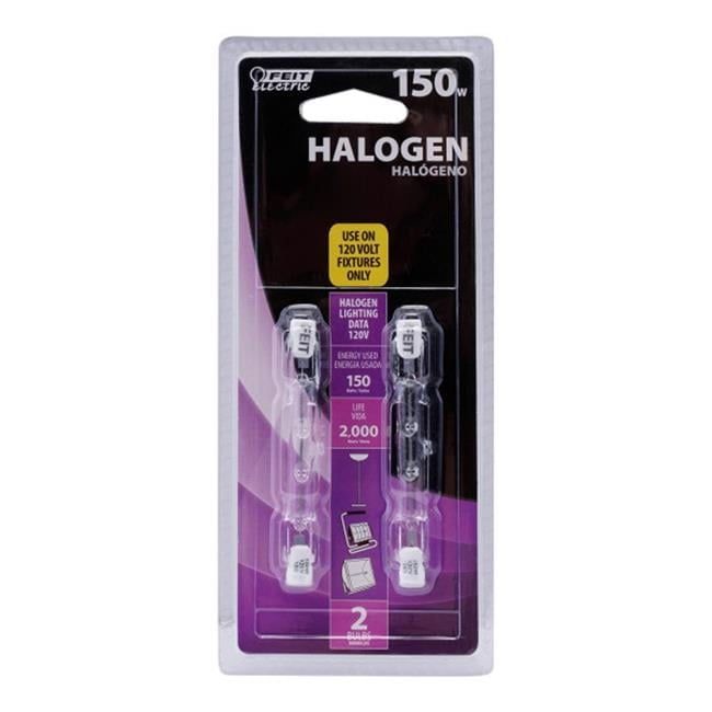 150W Bright White Tubular Halogen Bulb Pack